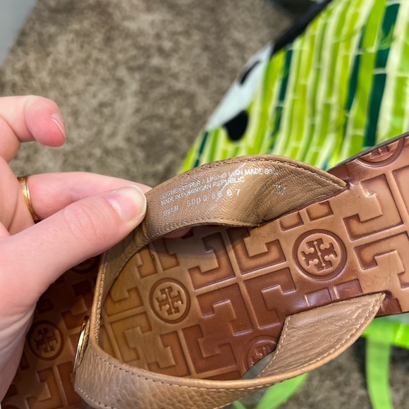 Tory Burch Thora Brown Leather Sandals, Size 7 - Picture 5 of 5